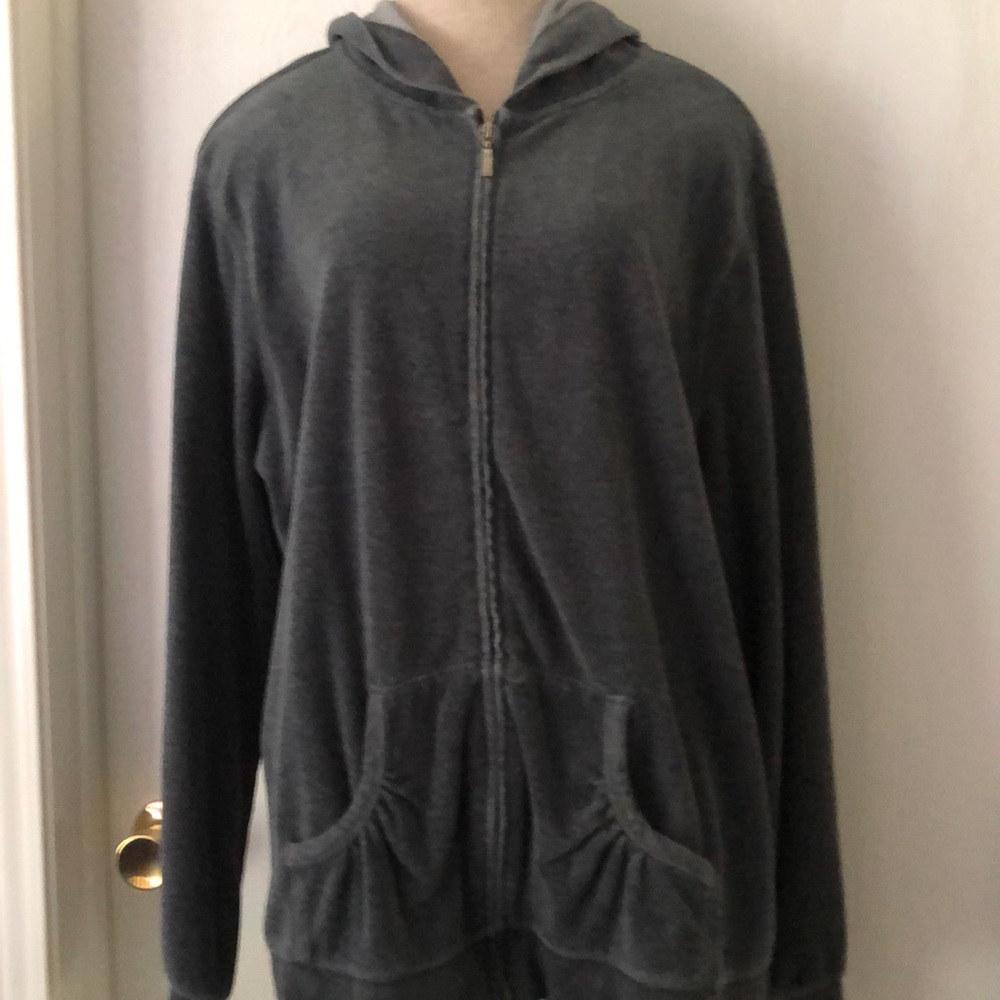 Zipped up hoodie